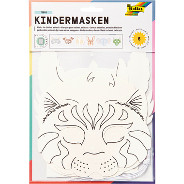 FOLIA Kindermasken 23209 6 Formen ass.