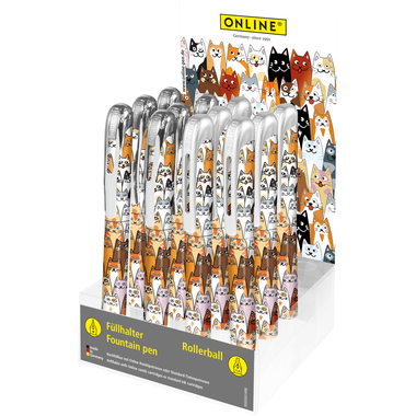 ONLINE Display Strumenmti scrittura 08390/12 College, Fluffy Cats 12 pezzi