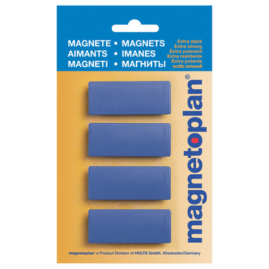 MAGNETOPLAN Supp. Calamita Rettang. 16651414 blu 4 pezzi