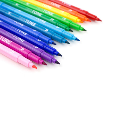 TOMBOW Stylo Fibre TwinTone Marker WS-PK-12P-3 Rainbow 12 pcs.