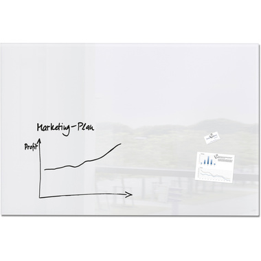 SIGEL Glass Aimantboard GL220 blanc 1500x1000x18mm