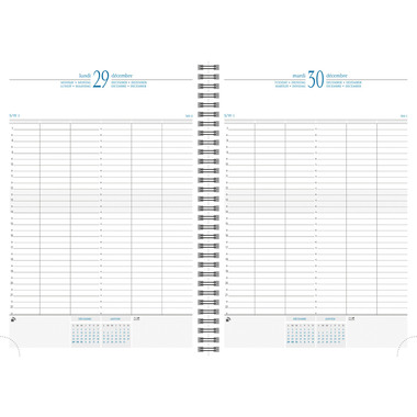 EXACOMPTA Tagesagenda Time 29W 2026 296122E 1T/1S blau Wire-O A4