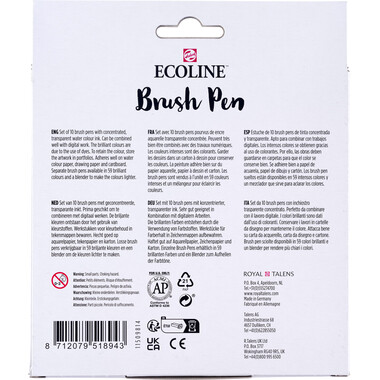 TALENS Ecoline Brush Pen Set 11509804 ass. Botanic 10 pcs.