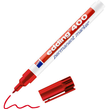 EDDING Marqueur permanent 400 -1mm 400-2 rouge