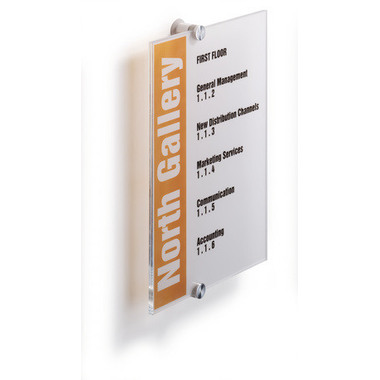 DURABLE Türschild Crystal Sign A4 482519 transparent, acryl 210x297mm
