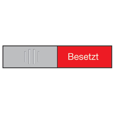 BEREC Plaque de porte 27,4x102mm 314.081 Alu, Frei-Besetzt