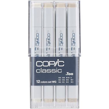 COPIC Marker Classic 20075154 grey-Set WG, 12 pz.