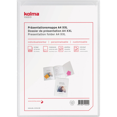 KOLMA Präsentationsmappe Vario A4 10.012.00 transparent