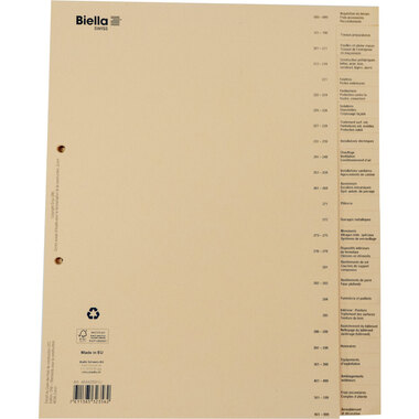 BIELLA Répertoire à construction A4 46442691U brun FR 26 pcs.