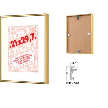 DEBEX Cadre 21x29,7cm 725002-210X2 plastique blanc