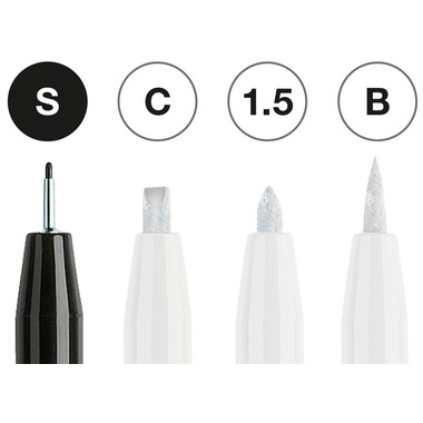 FABER-CASTELL Pitt Artist Pen 167151 black & white 4 pcs.