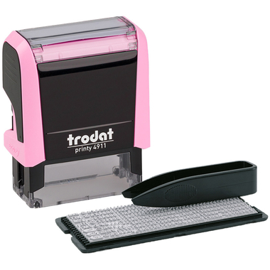TRODAT Printy 4911 Typo 3 lignes text 180855 rose pastel