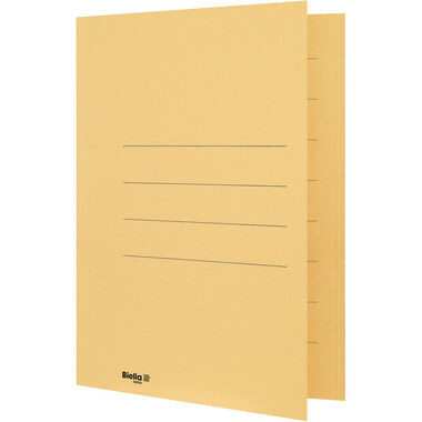 BIELLA Einlagemappe m. Klappe A4 25040120U gelb 240g/m2 50 Stück