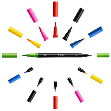 BIC Fasermaler Intensity Dual Tip 989694 ass. 6 Stück