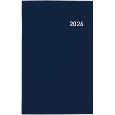 BIELLA Agenda Compact 2026 807370050026U 1S/2P bleu ML 15x24cm