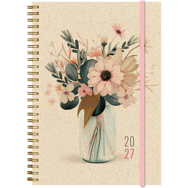 SIMPLEX Agenda settimanale 2027 40408.27 1S/2P Flower ML 14.8x21cm