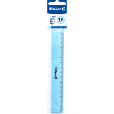 PELIKAN Règle 16cm 700481 bleu transparent