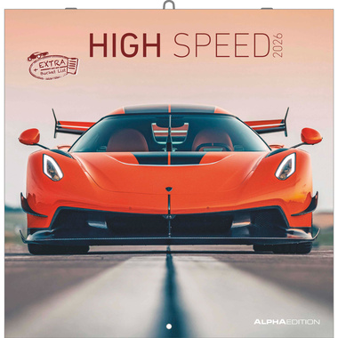 ALPHA EDITION Calendario 2026 160182 High Speed ML 30x30cm