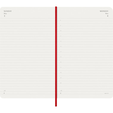 MOLESKINE Agenda Classic Large 2026 DSF212DC3Y26 1J/1P r. écarlate SC 13x21cm