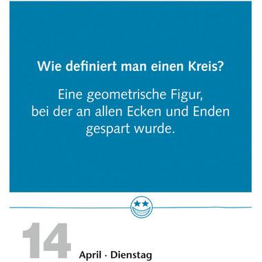 HARENBERG Calendrier détachable 2026 3309759+26 Beste Witze DE 11x14cm