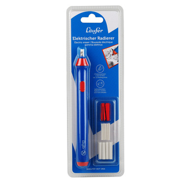 LÄUFER Elektischer Radierer 69607 blau, inkl. Zubehör