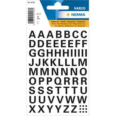 HERMA Film PVC 10mm 4158 black, A-Z