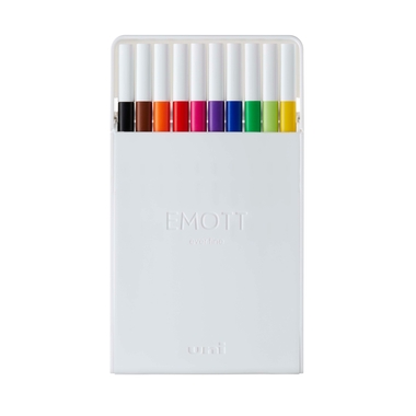 UNI-BALL Fineliner Emott 0.4mm PEM-SY_10C_NO.1 standard 10 Stück