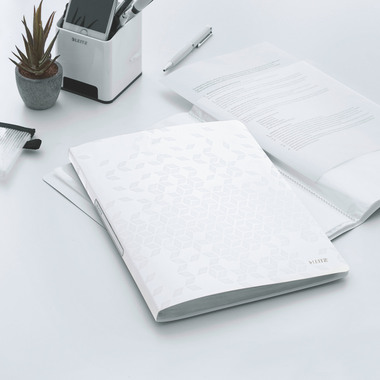LEITZ Sichtbuch WOW PP A4 4632-00-01 weiss 40 Taschen