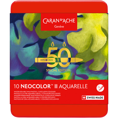 CARAN D'ACHE Wachsmalkreide Neocolor II 7500.915 50 Jahre üppig 10 Stück