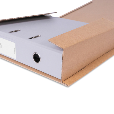 Folder packaging with self-adhesive closure in brown 320x290x80mm