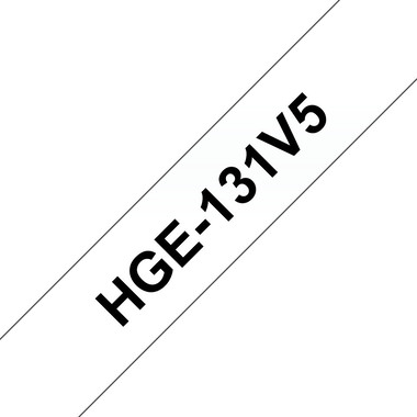 PTOUCH Nastro, High-Grade nero/chiaro HGe-131 12mm/8m 5 pezzi