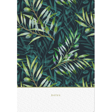 NATUR VERLAG Taccuino crushpaper A5 11011N motivo oliva, puntinato