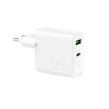 Chargeur mural un port USB-A et un USB-C 25W | Puro