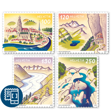 Timbres Série «Attractions de Suisse»