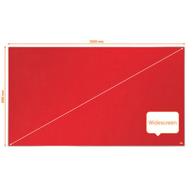 NOBO Tableau Feutre Impression Pro 1915421 rouge, 69x122cm