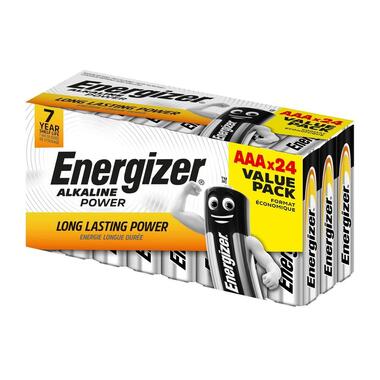 Energizer Battery Alkaline Power AAA, 24 pieces