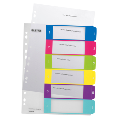 LEITZ Register PP WOW A4+ 12420000 multicolor 1-6