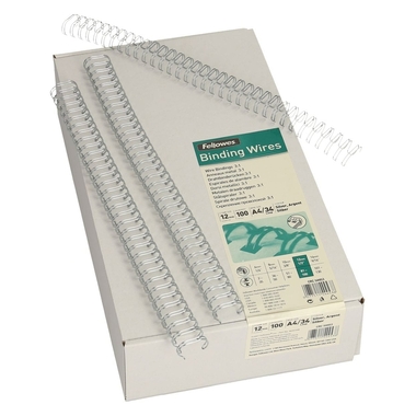 FELLOWES Reliure en métal 12mm 54453 silber 100 pcs.