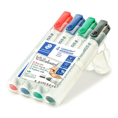 STAEDTLER Whiteboard Marker 2mm 351WP4 4 pcs., étui