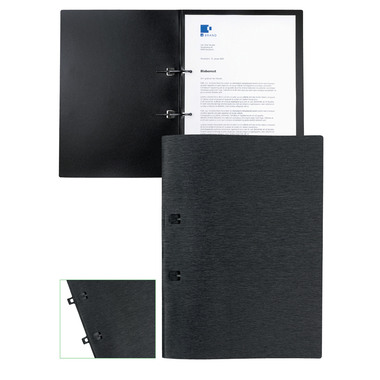 KOLMA Dossier-classeur LineaVerde A4 11.051.06 noir, PP, Sand, recycling