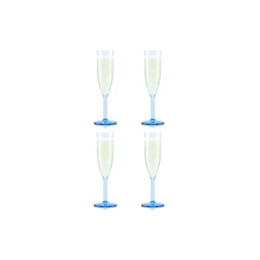 Bodum Outdoor Champagne Glass Octet 120 ml, Blue, 4 Pieces | postshop.ch