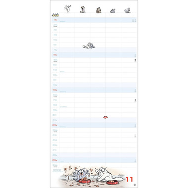 HEYE Calendrier familial 2026 23015+26 Simons Katze DE 21x45cm