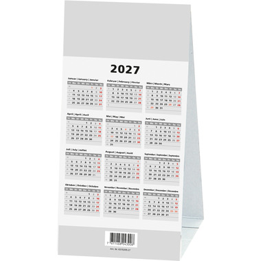 SIMPLEX Calend. da tavolo 3 mesi 2027 6370209.27 3M/1P 9.5x20.2cm