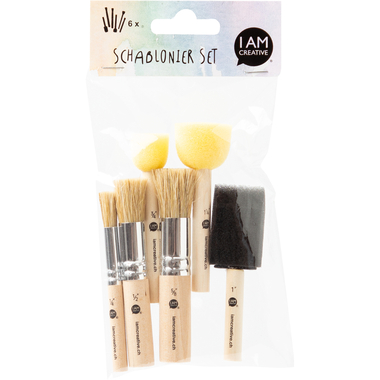 I AM CREATIVE Schablonierpinsel Set 1011.34 6-teilig