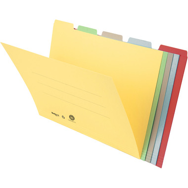 BIELLA Registermappe A4 32543200U farbig assort., 190 Bl. 5 Stk.