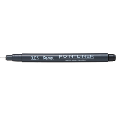 PENTEL Fineliner Pigment 0.05 mm S20P-05A POINTLINER, noir
