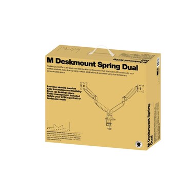 Multibrackets supporto da tavolo a molla a gas doppio fino a 9 kg – Nero