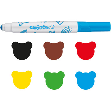CARIOCA Fasermaler Baby 2+E-6 42813