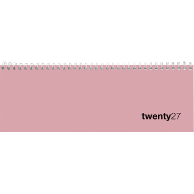 BIELLA Pultkalender Colorful 2027 888377400027U 1W/2S rosa ML 29.7x10.5cm