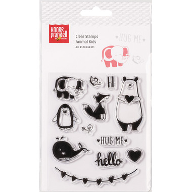 KNORR PRANDELL Stempelmotiv Clear Stamp 2118834011 Animal Kids 12-teilig